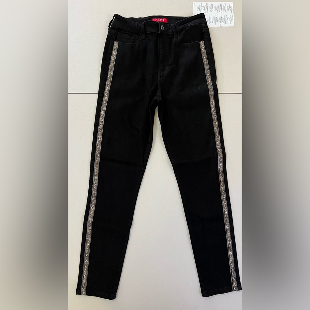 Guess Black Jeans with Silver Accents